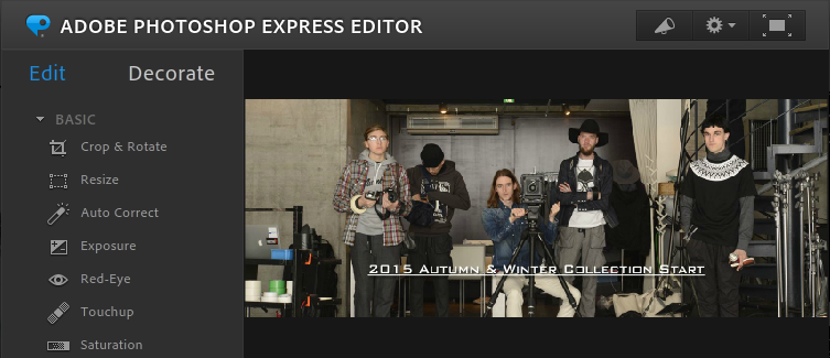 Photoshop Express Editor