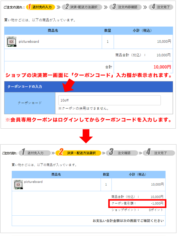 クーポン